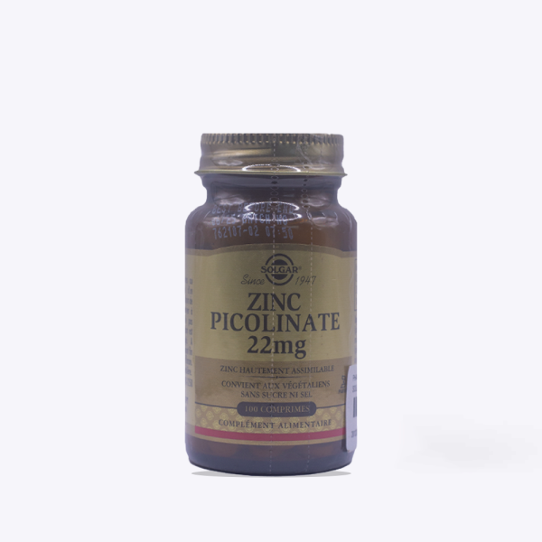 SOLGAR ZINC PICOLINATE 22MG BT/100
